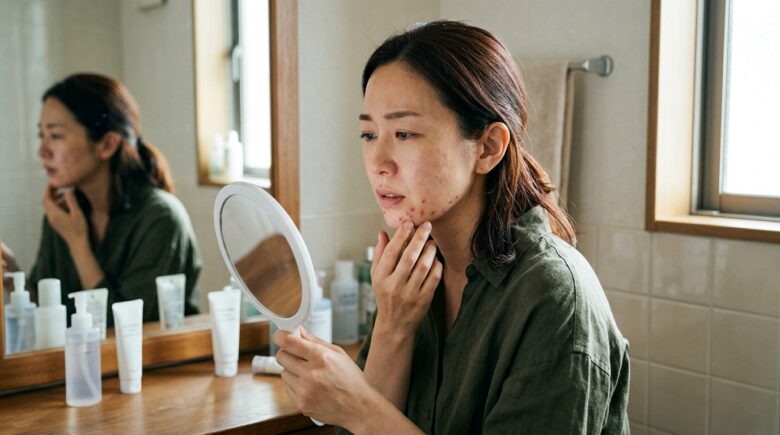 50代で突然のニキビ!?更年期のホルモン変化と肌トラブルの深い関係